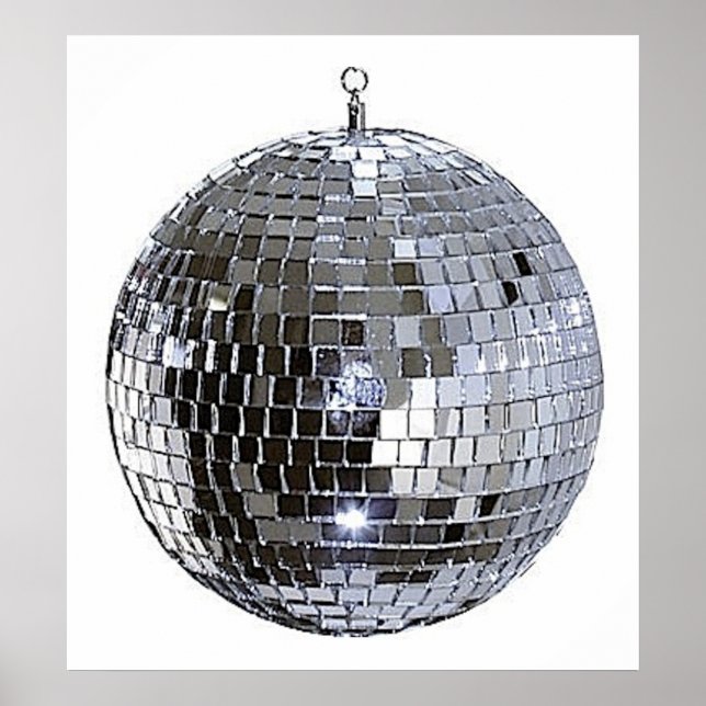Silver Disco Ball Poster (Front)