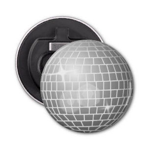 Silver Disco Ball Retro 70s Bottle Opener