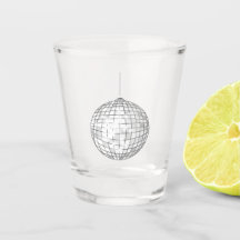 Silver Disco Ball Shot Glass