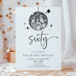 Silver Disco Ball Sixty 60th Birthday Party Invitation<br><div class="desc">This is a Silver Disco Ball Sixty 60th Birthday Party Invitation!</div>