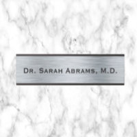 Silver Doctor Doctor's Door Sign Name Plate