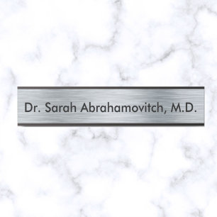 Silver Doctor Doctor's Office Door Sign