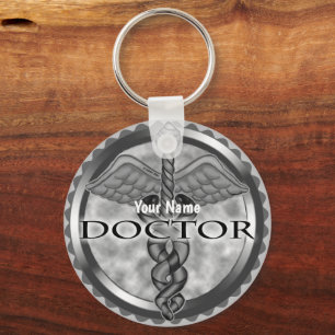 Silver doctor  key ring