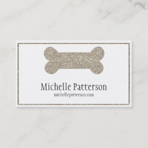 Silver Dog Bone Business Card Design
