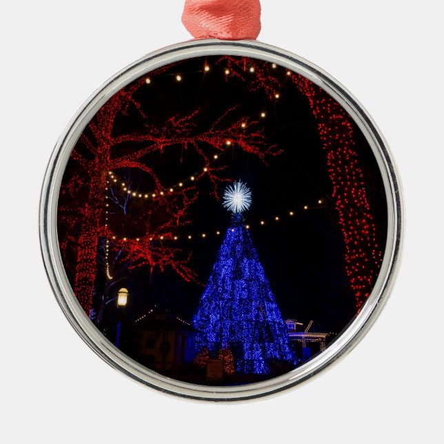 Silver Dollar City Christmas Metal Tree Decoration (Front)