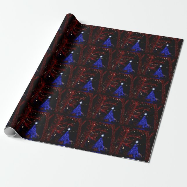 Silver Dollar City Christmas Wrapping Paper (Unrolled)