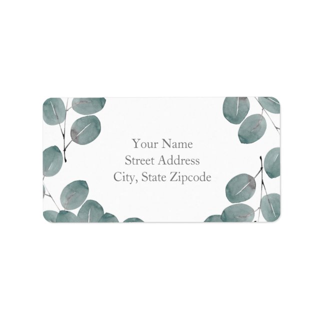 Silver Dollar Eucalyptus Wreath Label (Front)