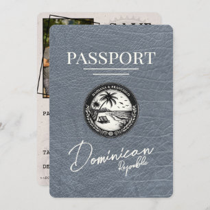 Silver Dominican Republic Passport Save The Date