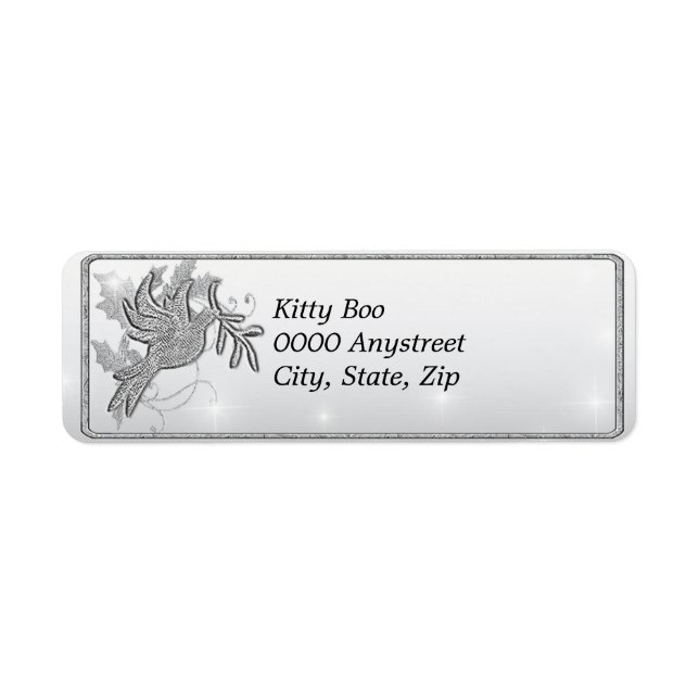 Silver Dove Return Address Label (Front)