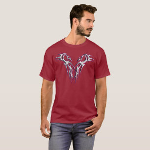 Silver Dragon Crest Design T-Shirt