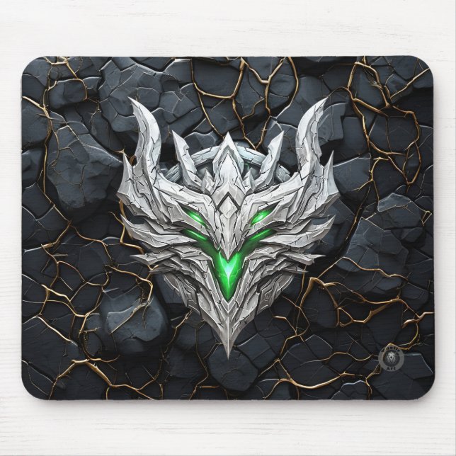 Silver Dragon Emblem Mouse Pad (Front)