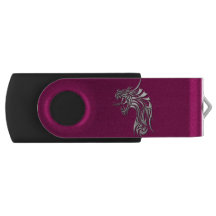 Silver Dragon Fuscia 16GB USB Flash Drive