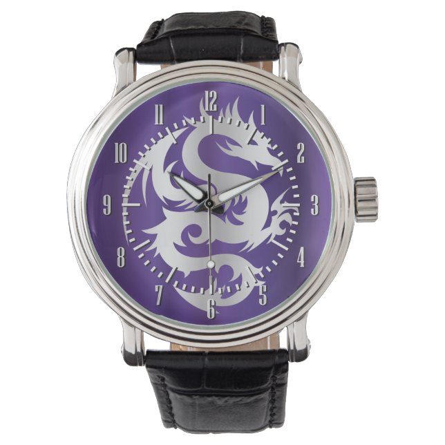 Silver Dragon on Imperial Purple Watch (Front)