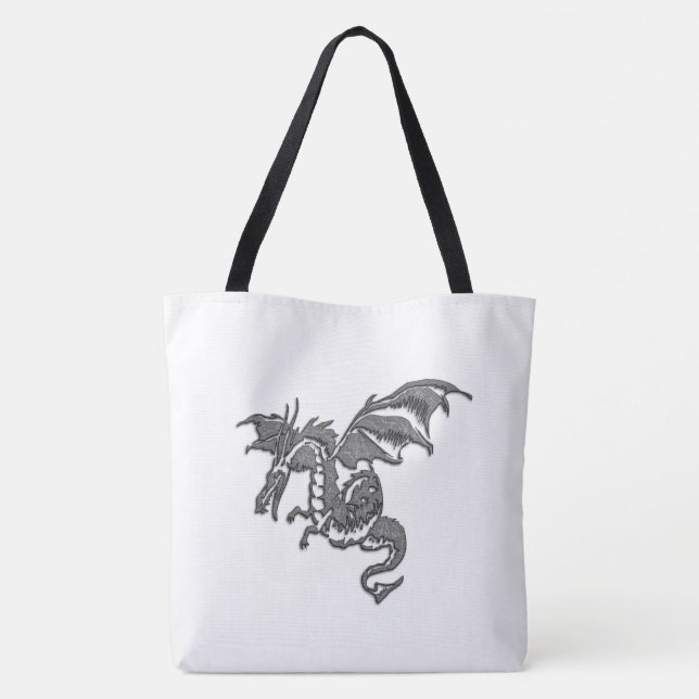 Silver Dragon Tote Bag (Back)