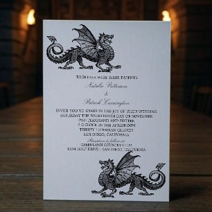 Silver Dragon Wedding Invite