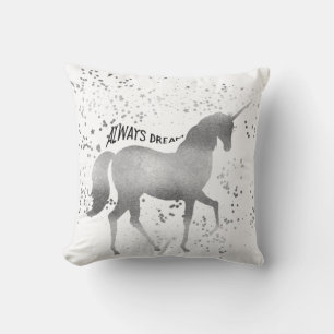 Silver Dream Unicorn Cushion