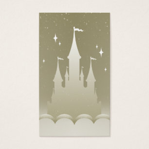 Silver Dreamy Castle In The Clouds Starry Sky