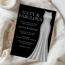 Silver Dress Black Sixty & Fabulous 60th Birthday