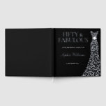 Silver Dress Fifty & Fabulous 50th Birthday Party Guest Book<br><div class="desc">Silver Dress Fifty & Fabulous 50th Birthday Party Foil Guest Book

See matching collection in Niche & Nest Store</div>