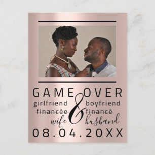 Silver DripsFunny Save The Date Couple Photo Postcard