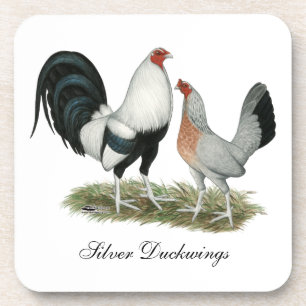 Silver Duckwing Gamefowl Coaster