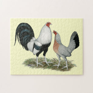 Silver Duckwing Gamefowl Jigsaw Puzzle