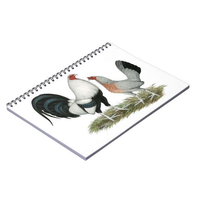 Silver Duckwing Gamefowl Notebook (Left Side)
