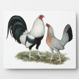 Silver Duckwing Gamefowl Plaque