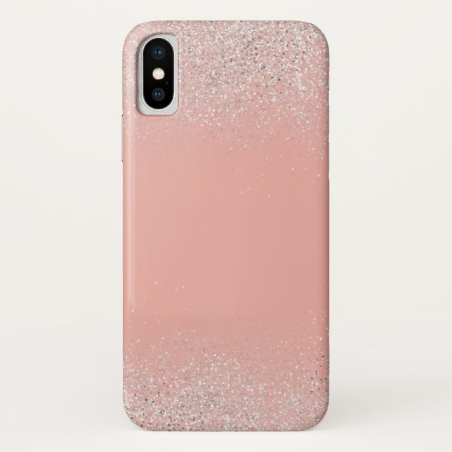 Silver Dust and Apricot Orange Phone Case (Back)