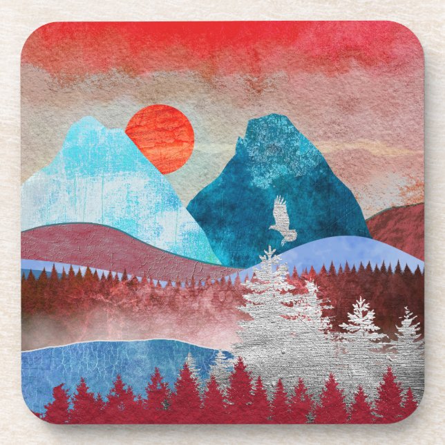 Silver Eagle Landscape Coaster (Front)