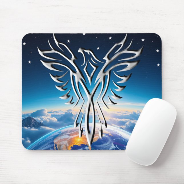 Silver Eagle Sunrise Mouse Pad (With Mouse)