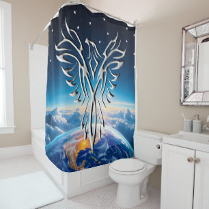 Silver Eagle Sunrise Shower Curtain