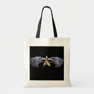 Silver Eagles with Gold Star Tote Bag