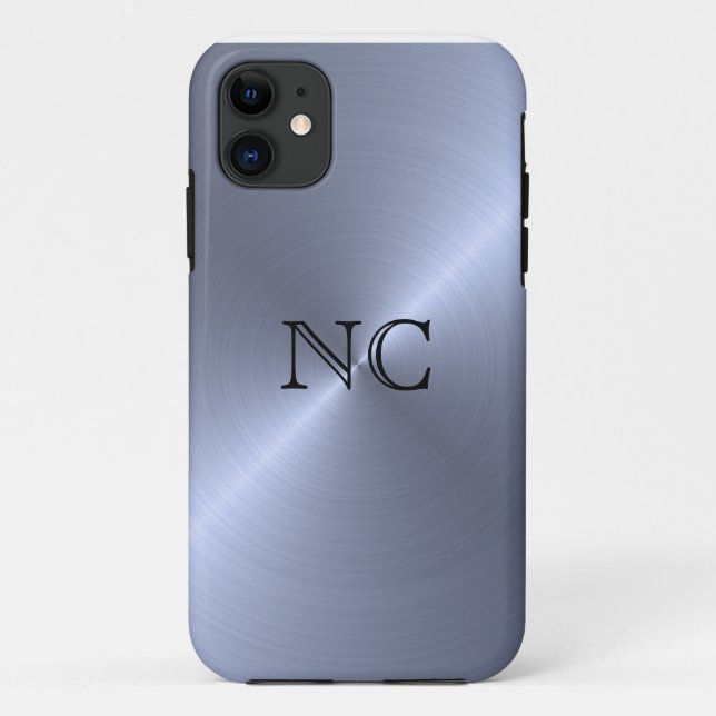 Silver effect monogram case (Back)