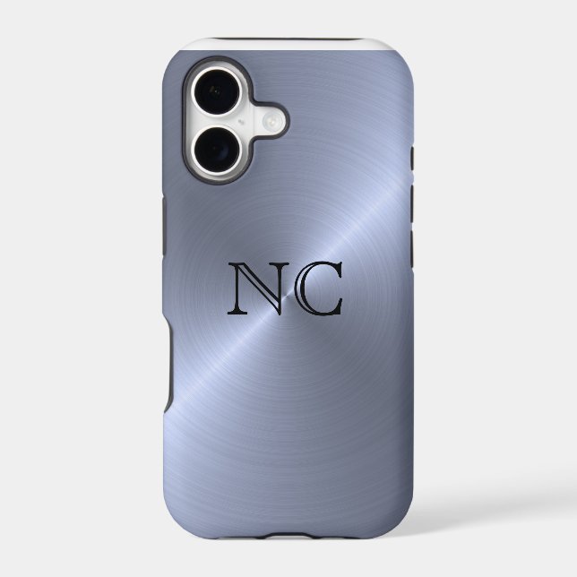 Silver effect monogram case (Back)