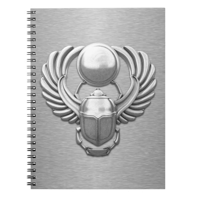 Silver Egyptian Scarab Notebook (Front)