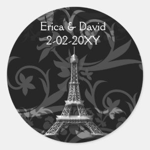 silver Eiffel Tower French wedding Seals