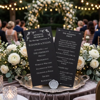 Silver Elegance Collection Wedding Program Rack