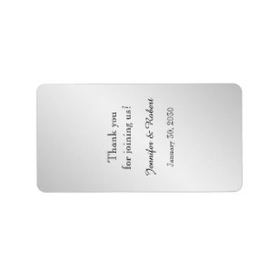 Silver Elegance Wedding Lip Balm Label