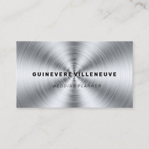 Silver elegant business card for wedding planning