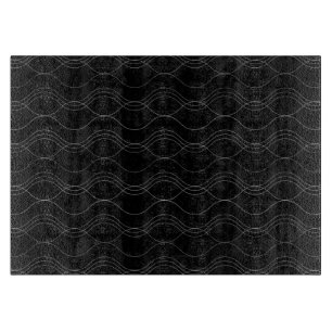 Silver, elegant, cool, modern, simple wavy pattern cutting board