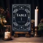 Silver Elegant Mystical Tarot Card<br><div class="desc">Elegant and modern wedding design inspired by a tarot card. Design is not real foil. Items are printed exactly as they appear on your screen when you add to the cart, so personalise and add each table number that you need to your cart individually. Matching Items in our shop for...</div>