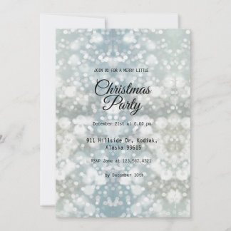 Silver Elegant Simple Modern Christmas Party Inv Invitation