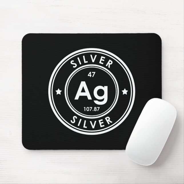 Silver Element Black Mouse Pad (With Mouse)