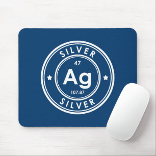 Silver Element Blue Mouse Pad