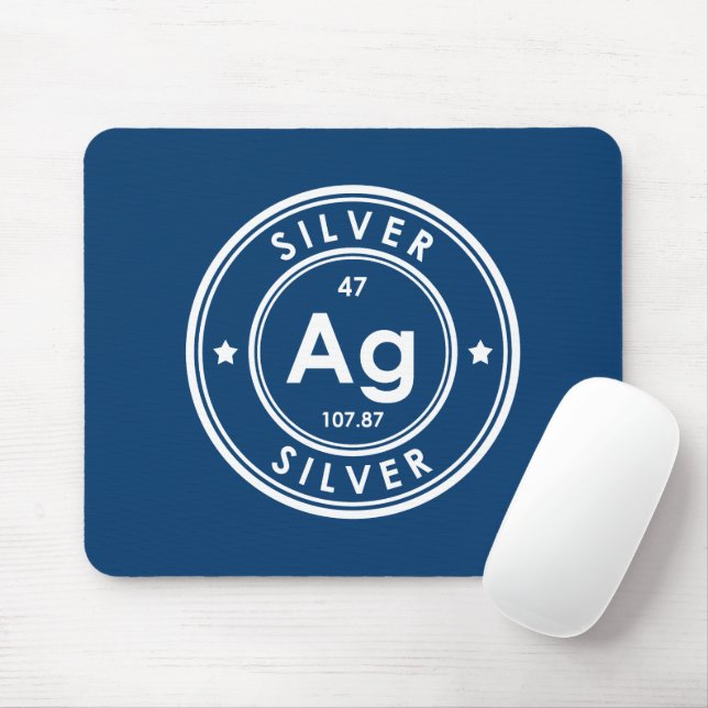Silver Element Blue Mouse Pad (With Mouse)