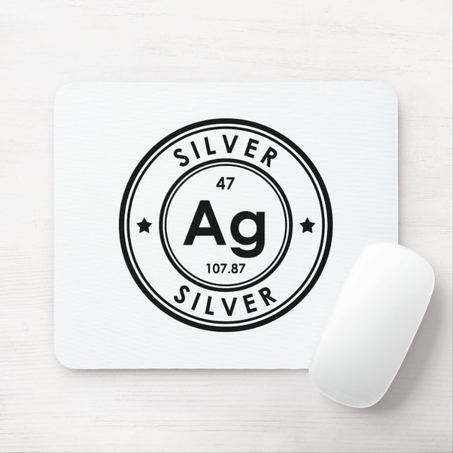 Silver Element Mouse Pad (With Mouse)