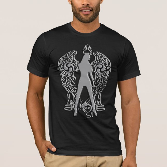 Silver Emboss Serpent Angel Shirt (Front)