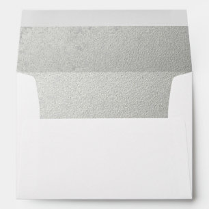 Silver Embossed-effect Lined Envelope