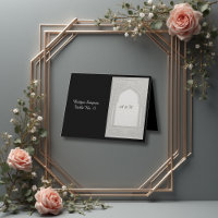 Silver Embossed Floral Arch Wedding guest card
